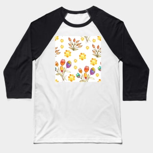 floral pattern Baseball T-Shirt